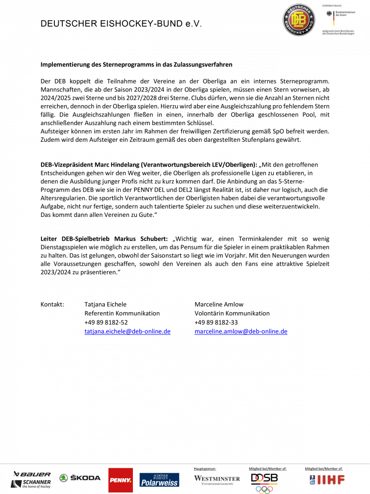 Deb Oberliga Saisonstart 2023 2024 2